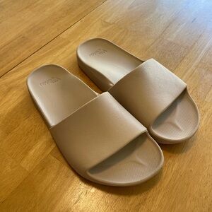 Archie’s Footwear Tan Slide Sandals